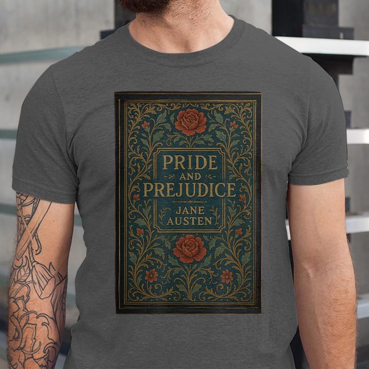 Jane Austen Pride And Prejudice Cover Mr Darcy Book Lovers Unisex Jersey T-Shirt