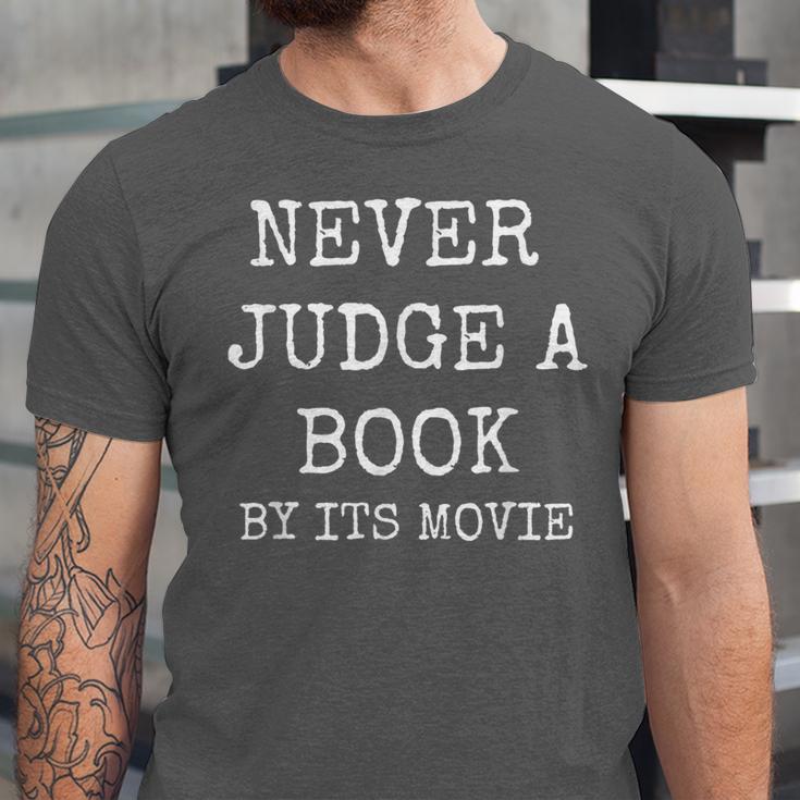 Never Judge a Book By Its Movie Unisex Jersey T-Shirt