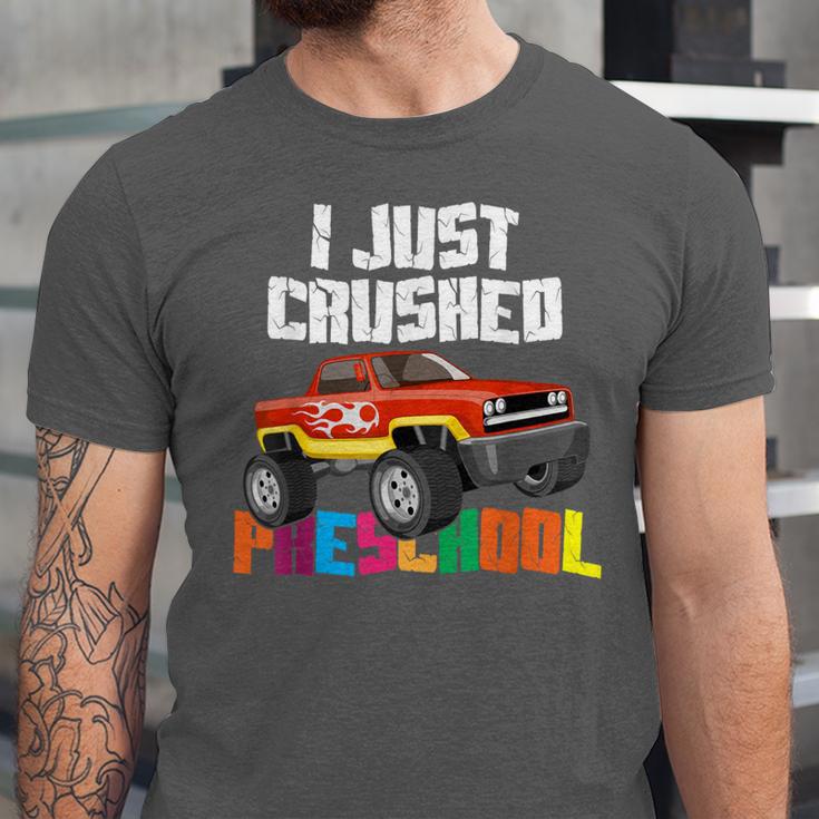 I Just Crushed Preschool Monster Truck Graduation Unisex Jersey T-Shirt