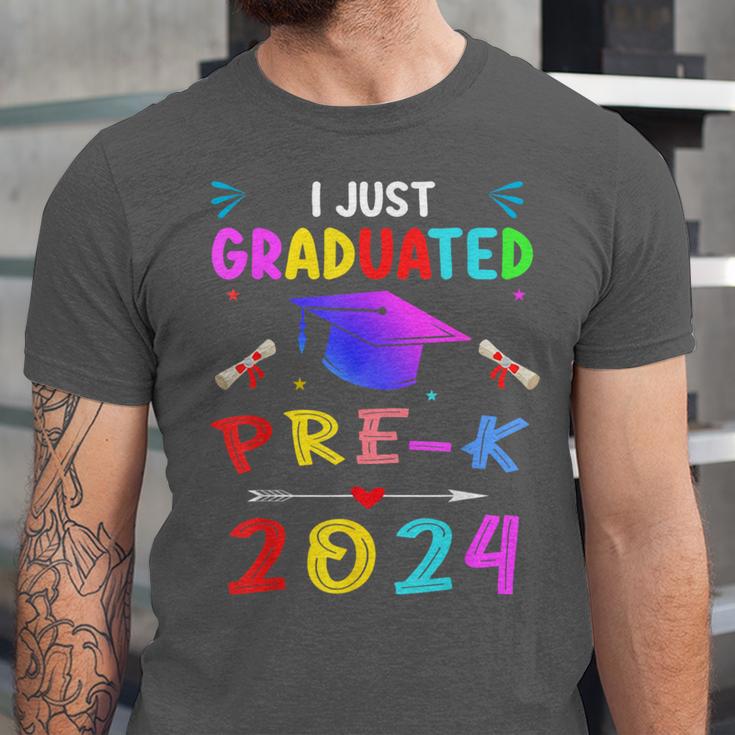 I Just Graduated Pre k Graduation 2024 Pre-Kindergarten Unisex Jersey T-Shirt