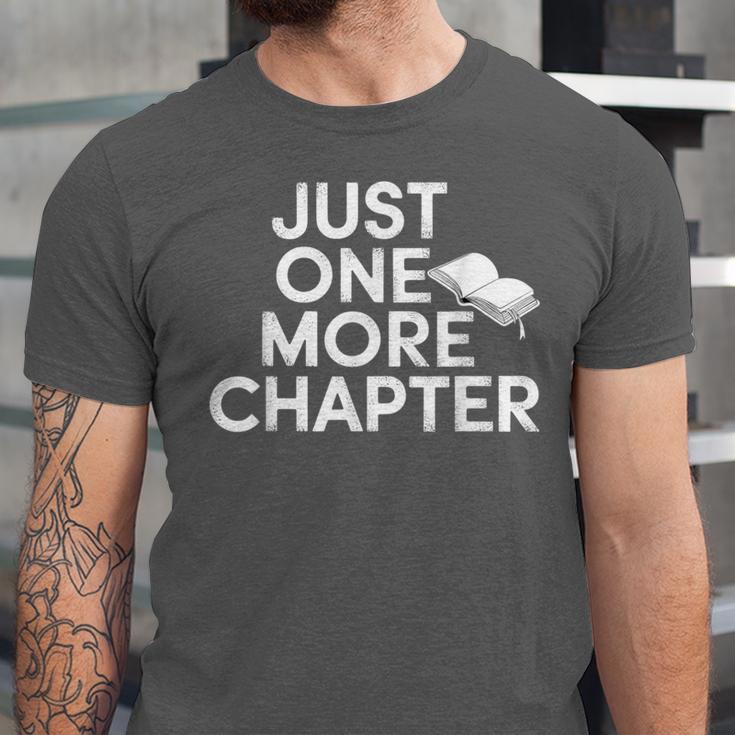 Just One More Chapter Book Lover Quote Unisex Jersey T-Shirt