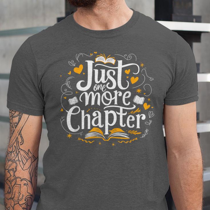 Just One More Chapter Bookish Book Reading Lover Heart Unisex Jersey T-Shirt