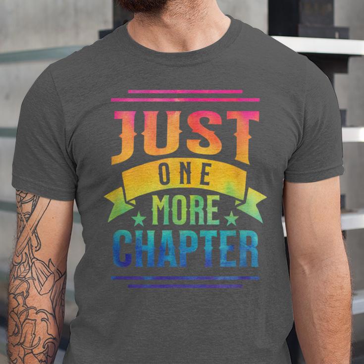 JUST ONE MORE CHAPTER Fun Reading Book Lover Unisex Jersey T-Shirt JUST ONE MORE CHAPTER Fun Reading Book Lover Unisex Jersey T-Shirt