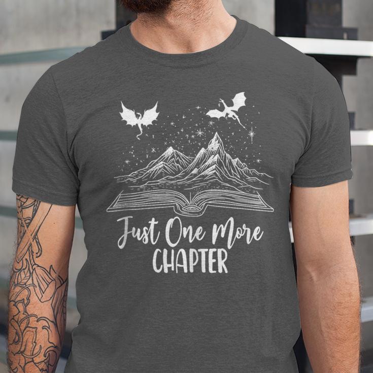 Just One More Chapter Romantasy Dragon Fantasy Romance Book Unisex Jersey T-Shirt