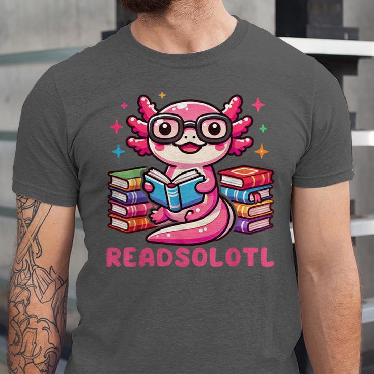 Kawaii Axolotl Readsolotl Book Lover Reading Bookworm Girls Unisex Jersey T-Shirt Kawaii Axolotl Readsolotl Book Lover Reading Bookworm Girls Unisex Jersey T-Shirt