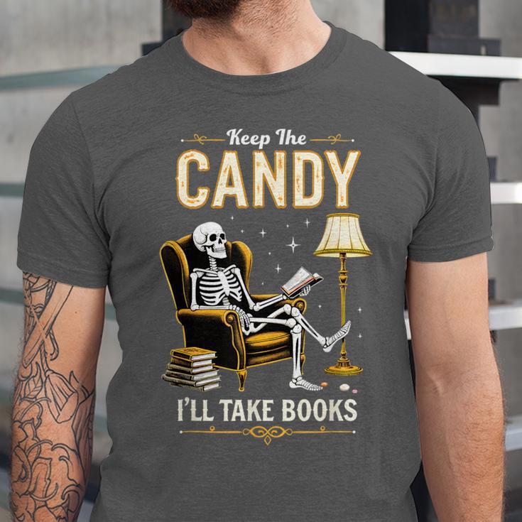 Keep The Candy I'Ll Take Books Halloween Unisex Jersey T-Shirt Keep The Candy I'Ll Take Books Halloween Unisex Jersey T-Shirt