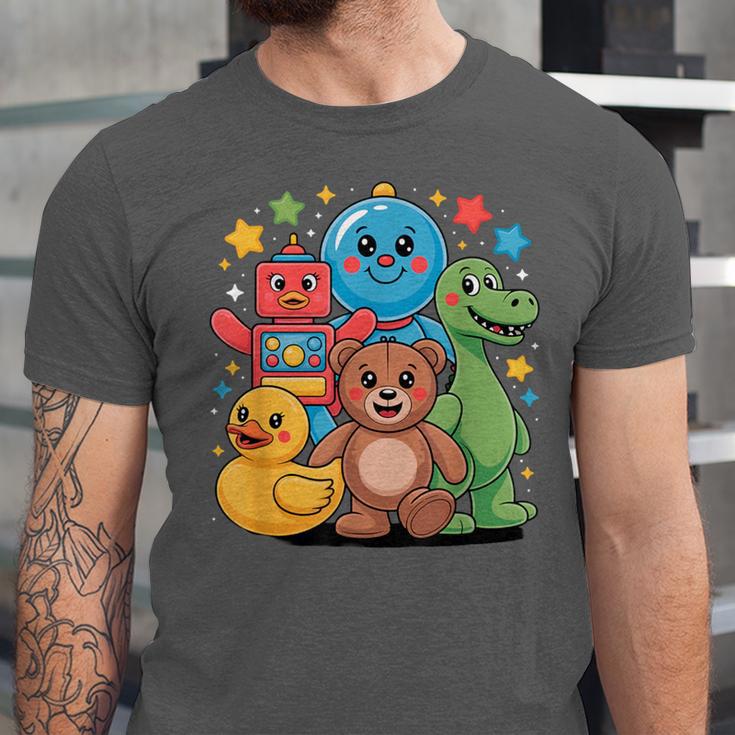 Kidcore Aesthetic Retro Vibes Colorful Cartoon Nostalgia Unisex Jersey T-Shirt