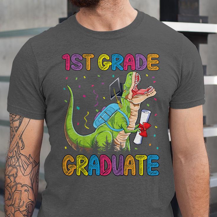 Kids 1st Grade Graduate Dinosaur Trex 1st Grade Graduation Unisex Jersey T-Shirt