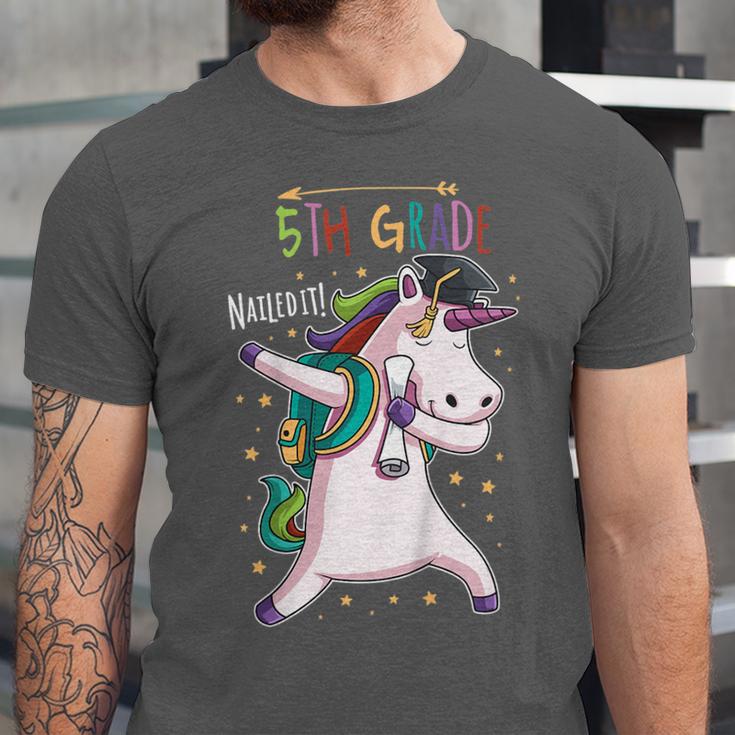 Kids Dabbing Unicorn Graduation 5th Grade Class Of 2019 Unisex Jersey T-Shirt