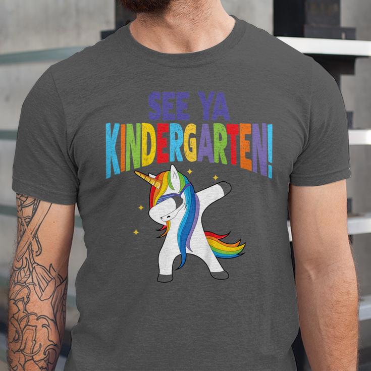 Kids Dabbing Unicorn Kindergarten Graduation See Ya Unisex Jersey T-Shirt