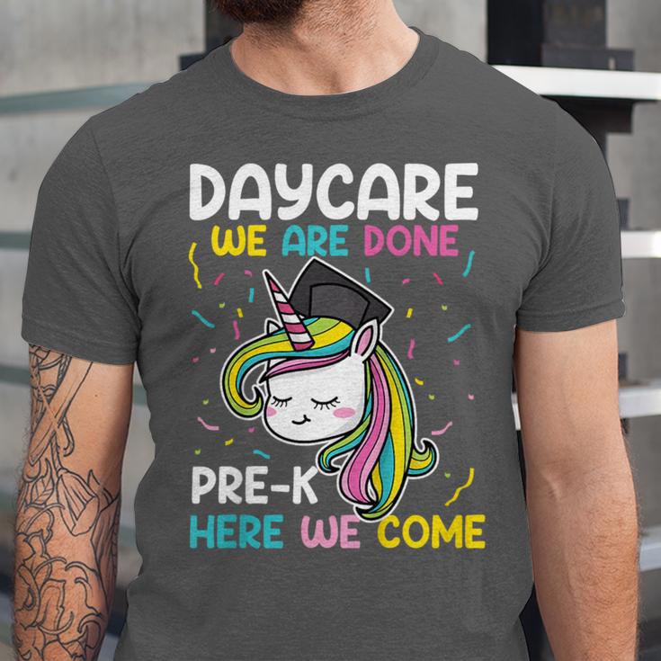 Kids Daycare Graduation Unicorn Last Day Of School Kids Unisex Jersey T-Shirt