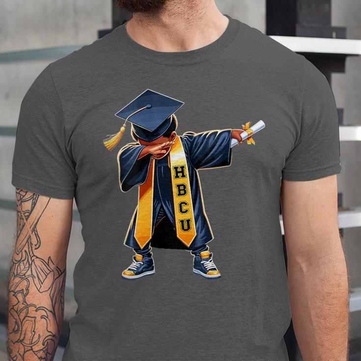 Kids HBCU Boys Grad Dabbing Graduation Unisex Jersey T-Shirt