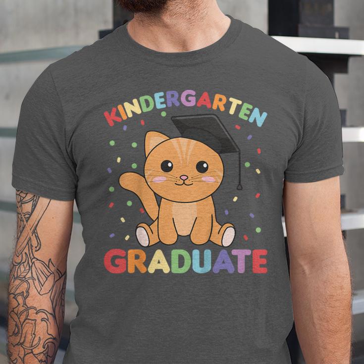 Kids Kindergarten Graduate Cat Graduation Unisex Jersey T-Shirt
