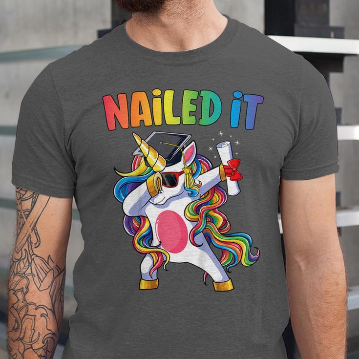 Kids Kindergarten Graduation Shirt Unicorn Graduate Nailed It Unisex Jersey T-Shirt