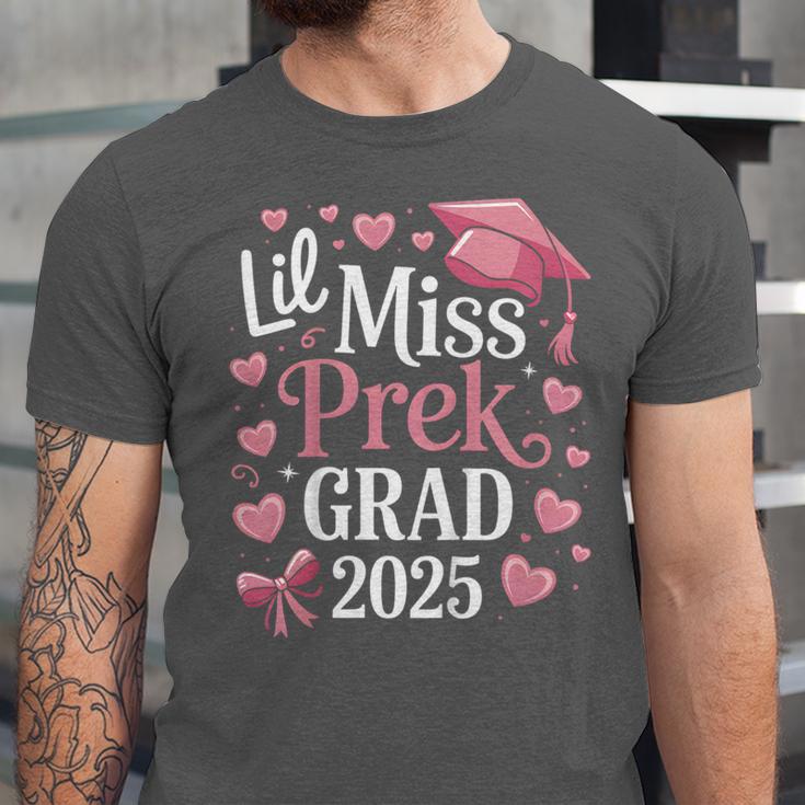 Kids Little Miss Pre-K Grad 2025 Preschool Girls Prek Graduation Unisex Jersey T-Shirt