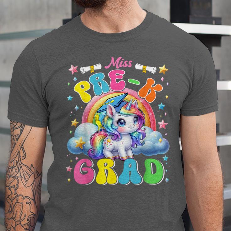 Kids Miss Pre-K Grad Graduation Cute Unicorn Rainbow Girls Unisex Jersey T-Shirt