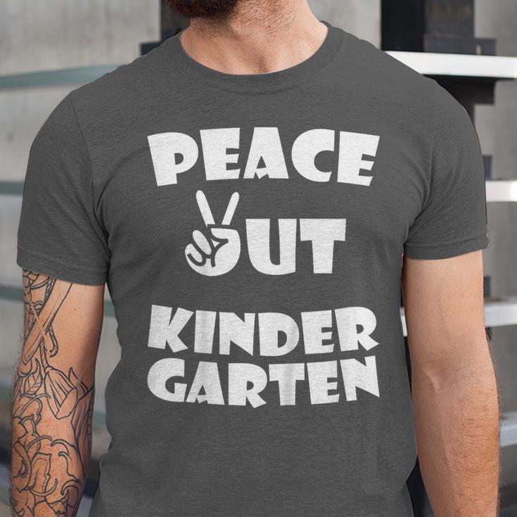 Kids Peace Out Kindergarten For Graduation Unisex Jersey T-Shirt