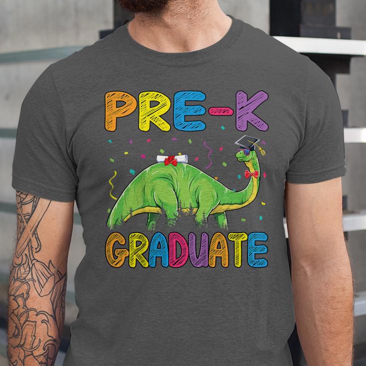 Kids Pre-K Graduate Brontosaurus Dino Pre Kindergarten Graduation Unisex Jersey T-Shirt