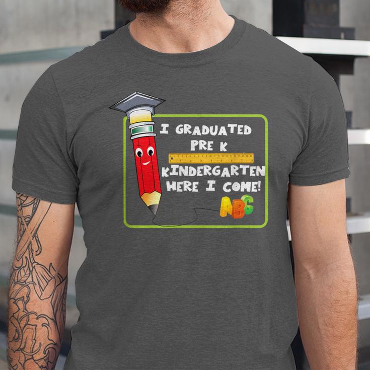 Kids Pre-K Graduation Kindergarten Here I Come Unisex Jersey T-Shirt