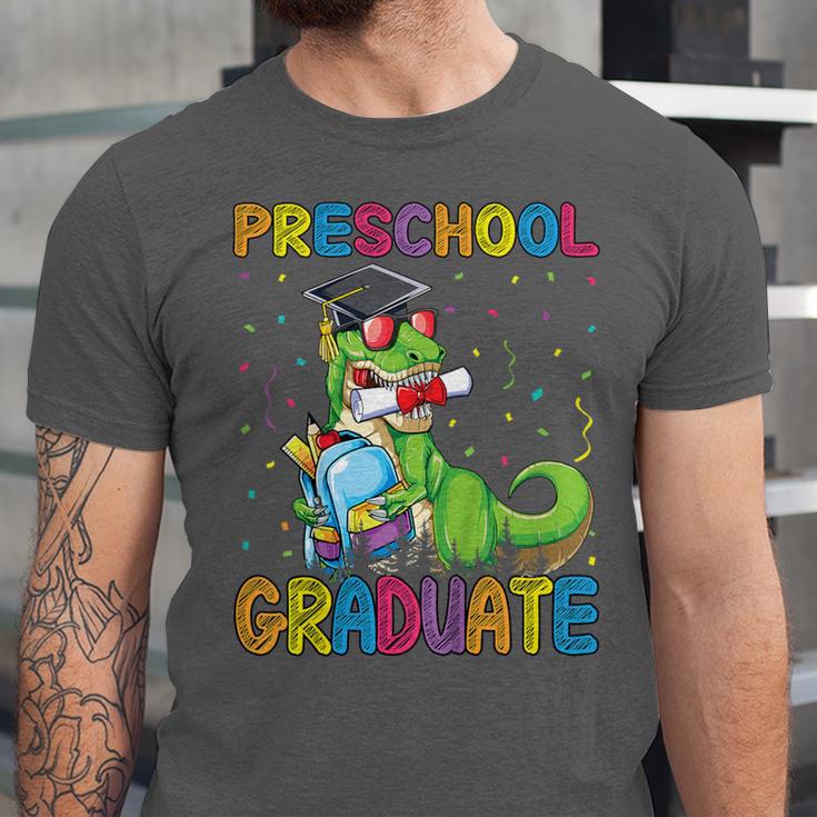 Kids Preschool Graduate T-Rex Dinosaur Preschool Graduation Unisex Jersey T-Shirt