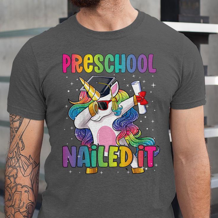 Kids Preschool Graduate Unicorn Nailed It Preschool Graduation Unisex Jersey T-Shirt