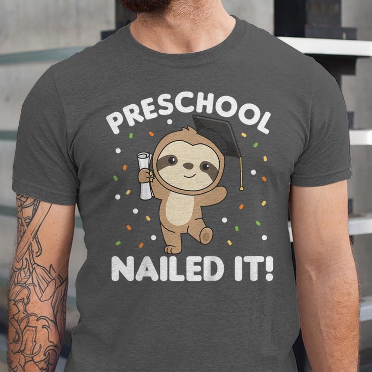 Kids Kids Preschool Nailed It Sloth Graduation Unisex Jersey T-Shirt