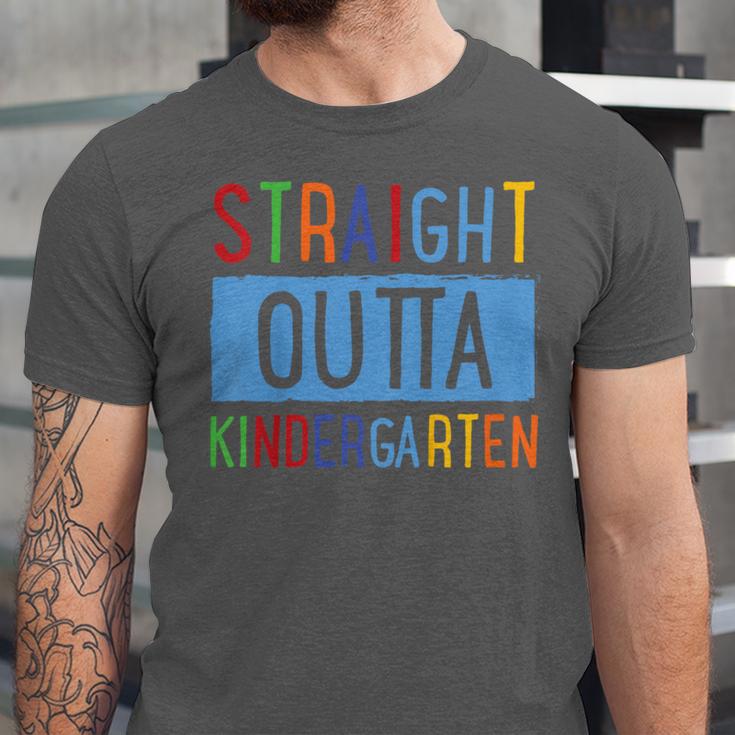 Kids STRAIGHT OUTTA KINDERGARTEN T-SHIRT FUNNY GRADUATION GIFT Unisex Jersey T-Shirt