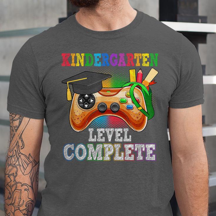 Kindergarten Level Complete Last Day Of School Graduation Unisex Jersey T-Shirt
