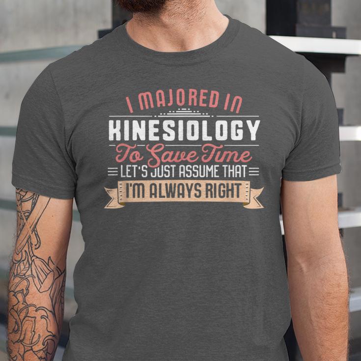 Kinesiology Major Student Shirt Graduation Unisex Jersey T-Shirt