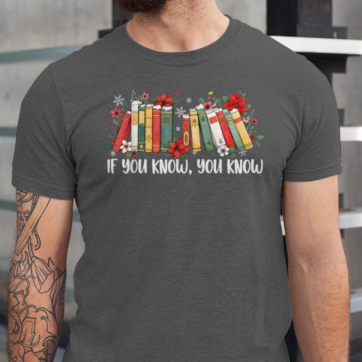 If You Know You Know 6 7 Six Seven Meme Floral Book Lover Unisex Jersey T-Shirt