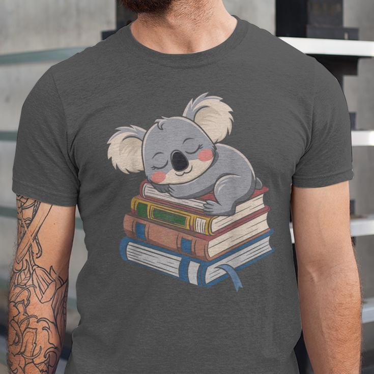 Koala Reading Book Pajama Sleep Unisex Jersey T-Shirt