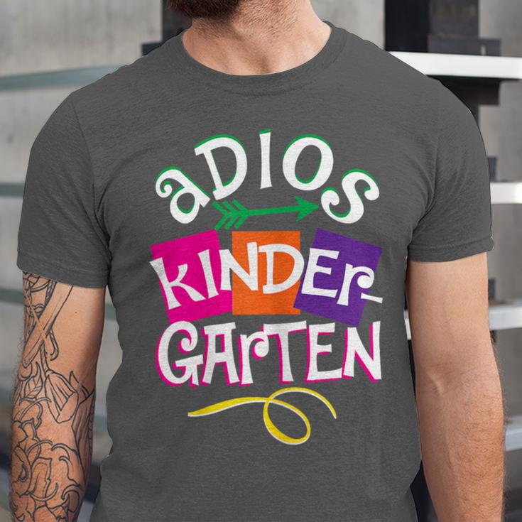Last Day Of School Adios Kindergarten Graduation Kids Girls Unisex Jersey T-Shirt
