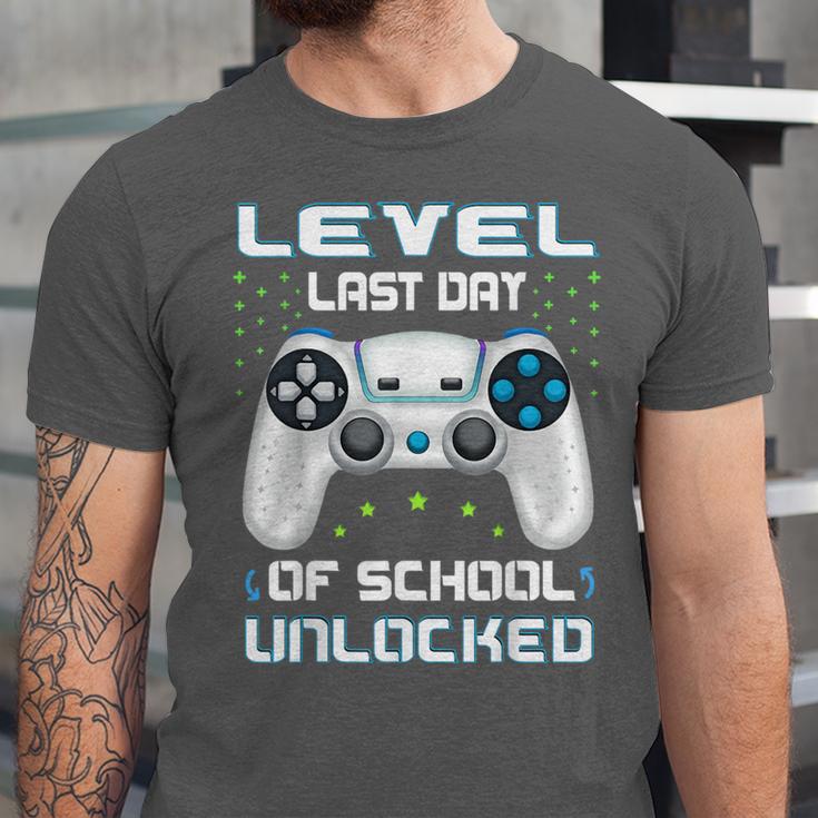 Last Days Of School Graduation Kindergarten Gamer Boys Kids Unisex Jersey T-Shirt