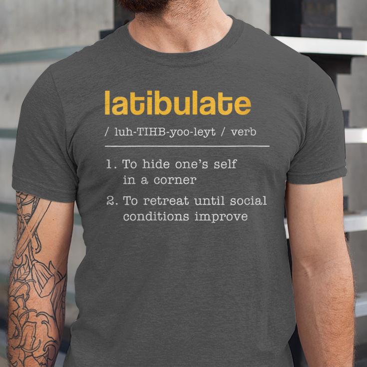 Latibulate Dictionary Definition For Introverts Unisex Jersey T-Shirt