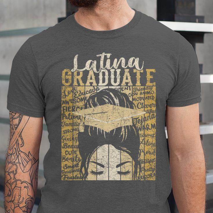 Latina Graduate Educated Powerful Class Of 2024 Graduation Unisex Jersey T-Shirt