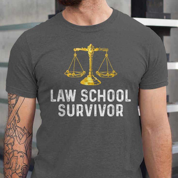 Law School Survivor Humor Law School Graduation Quote Unisex Jersey T-Shirt