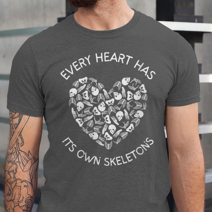 Leo Tolstoy Quote Dark Introvert Book Lover Skeleton Sayings Unisex Jersey T-Shirt