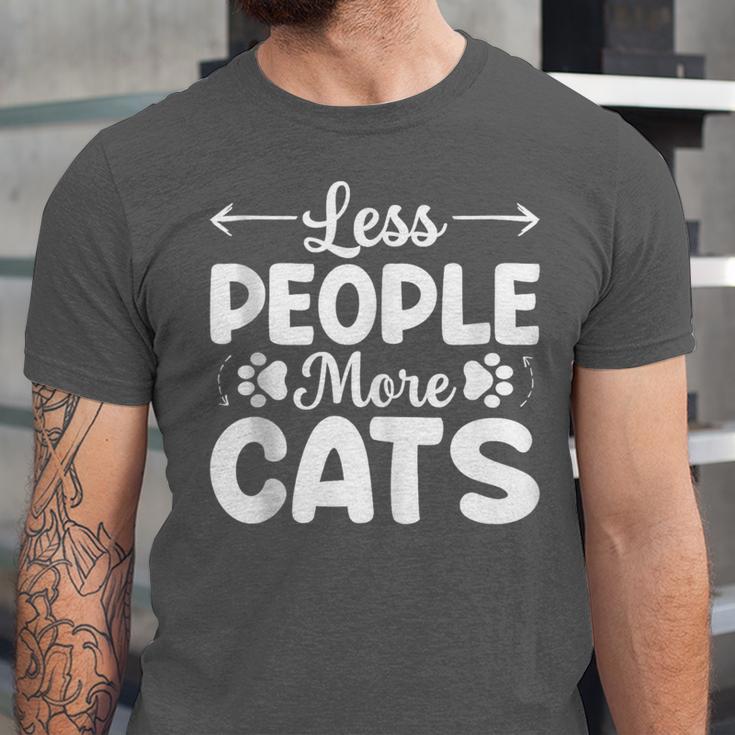 Less People More Cats Introvert's Dream Tee Unisex Jersey T-Shirt