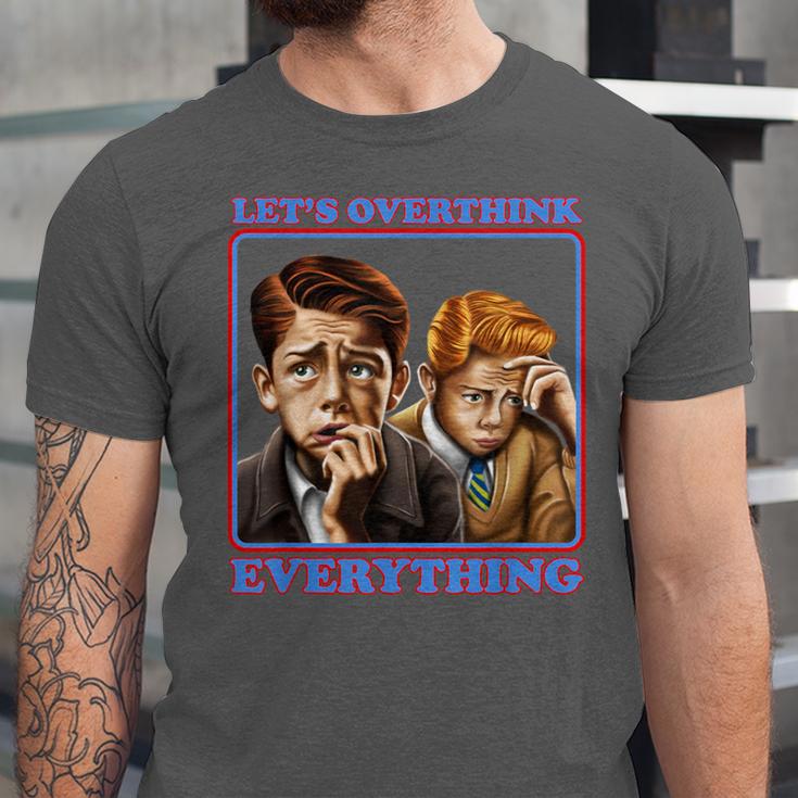 Let's Overthink Everything Shirt Antisocial Introvert Unisex Jersey T-Shirt