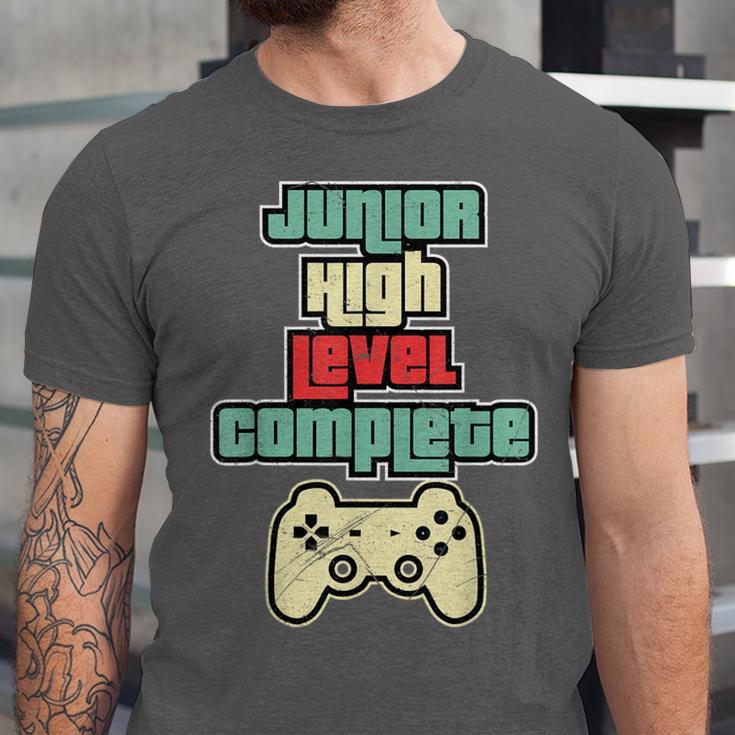 Level Complete Jr High School Graduation Grad SloganShirt Unisex Jersey T-Shirt