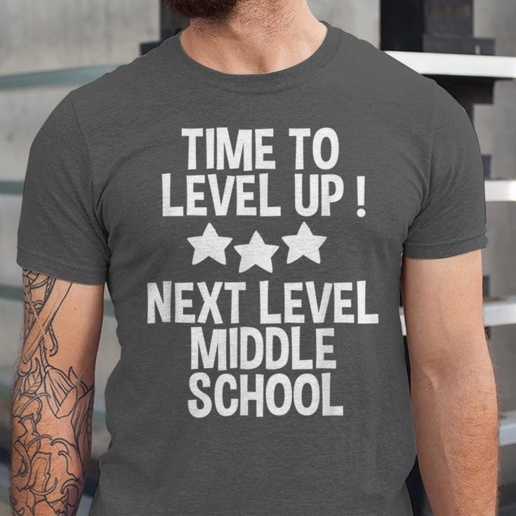 Level Up Middle School 5th Grade Graduation Party Unisex Jersey T-Shirt