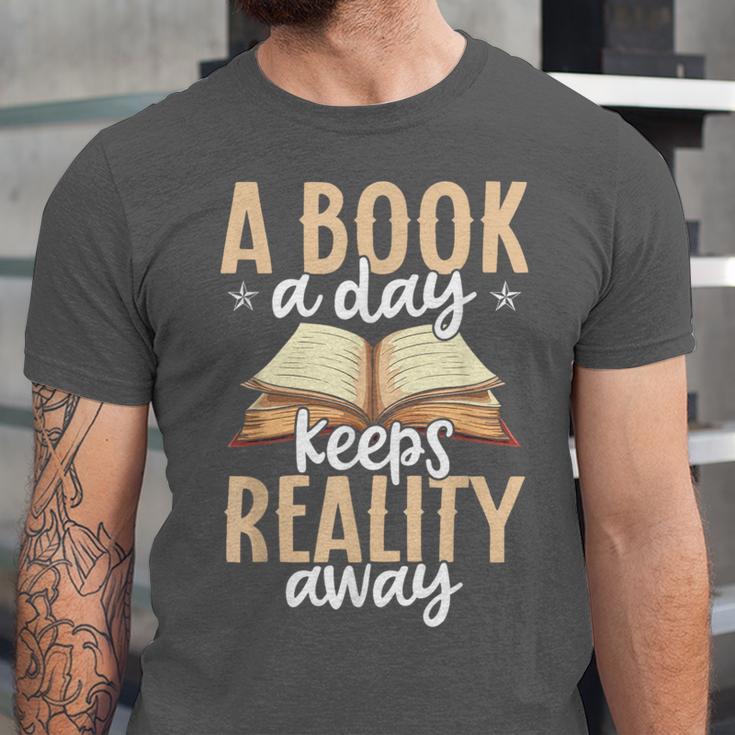 Librarian A Book A Day For Book Lover Reading Library Unisex Jersey T-Shirt