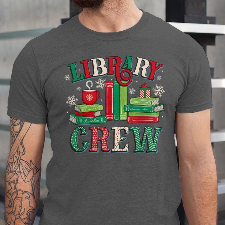 Library Crew Book Lovers Reader Teacher Librarian Christmas Unisex Jersey T-Shirt