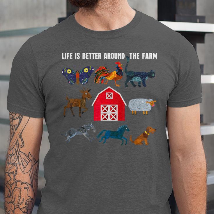 Life Is Better Around The Farm Nostalgia Trendy Unisex Jersey T-Shirt