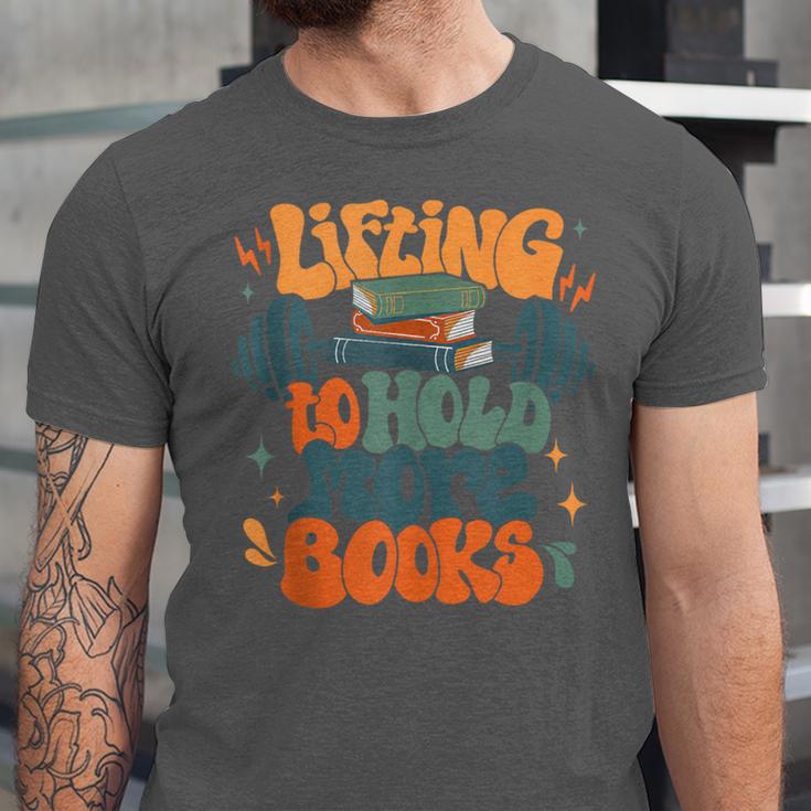 Lifting To Hold More Books Weightlifting Workout Bookish Unisex Jersey T-Shirt Lifting To Hold More Books Weightlifting Workout Bookish Unisex Jersey T-Shirt