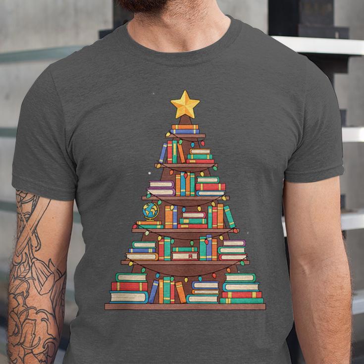 Literary Book Tree Bookish Shelf Art For Avid Readers Unisex Jersey T-Shirt