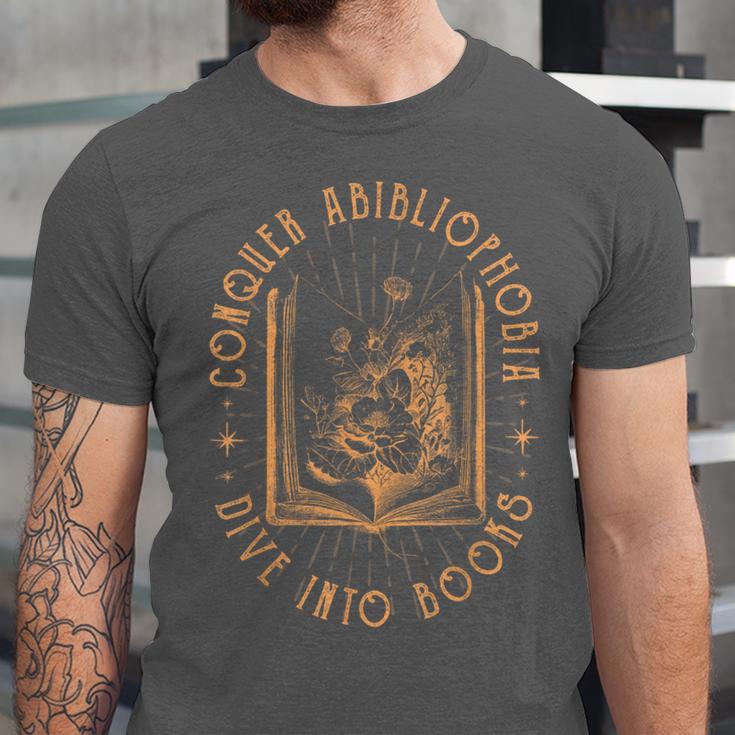 Literature Bookworm Abibliophobia Bookish Unisex Jersey T-Shirt