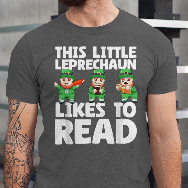 This Little Leprechaun Likes To Read St Patrick's Day Book Unisex Jersey T-Shirt This Little Leprechaun Likes To Read St Patrick's Day Book Unisex Jersey T-Shirt