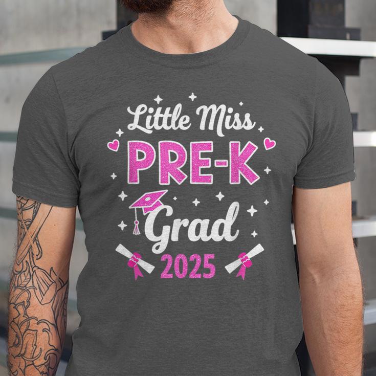 Little Miss Pre-K Grad 2025 Coquette Preschool Graduation Unisex Jersey T-Shirt