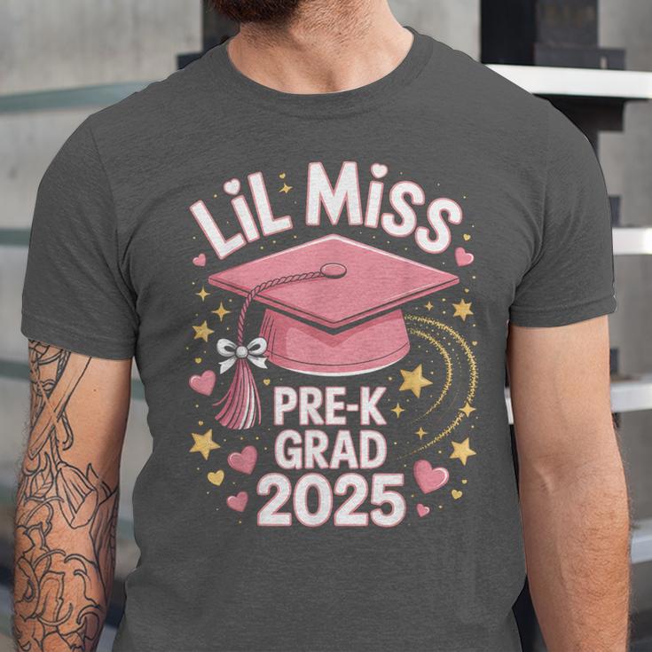 Little Miss Pre-K Grad 2025 Preschool Graduation Girls Kids Unisex Jersey T-Shirt